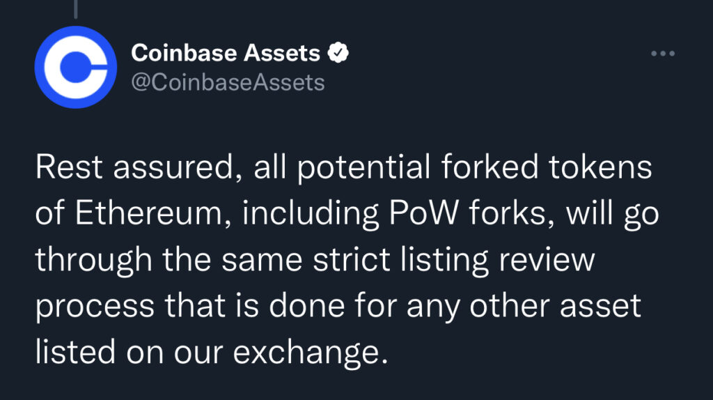Coinbase, Ethereum Fork’larını Değerlendireceğini Söyledi