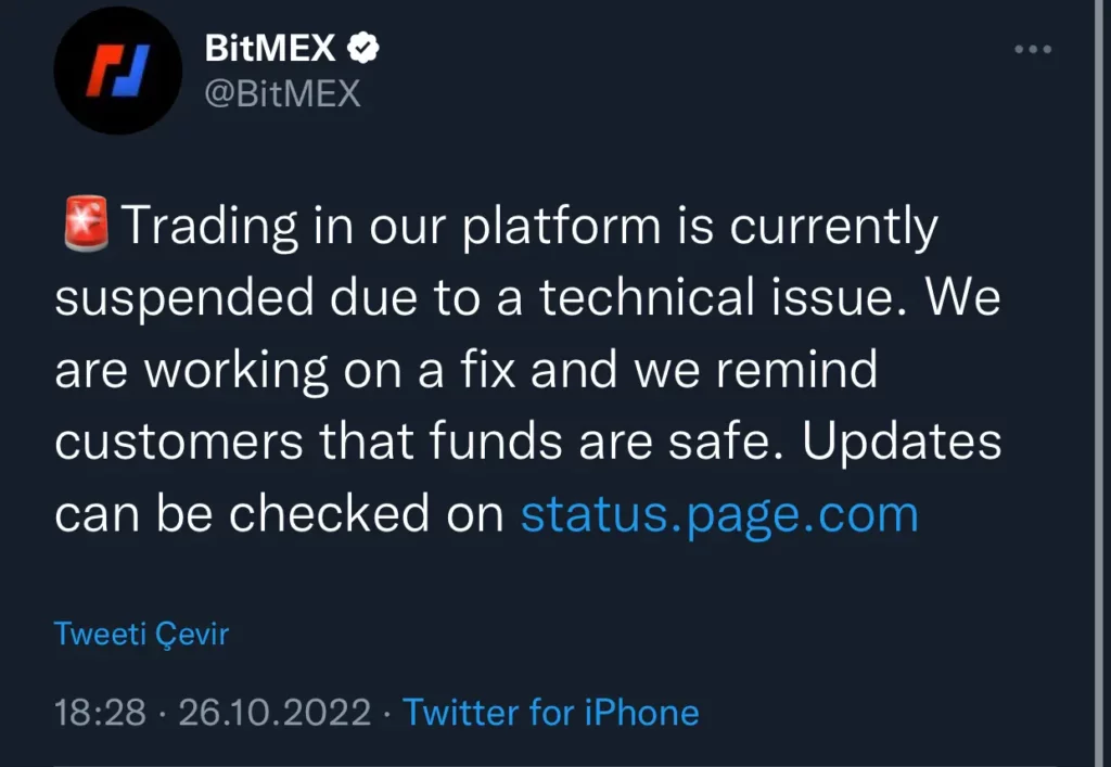  BitMEX Borsasında Ticaret Durdu; Neler Oluyor?