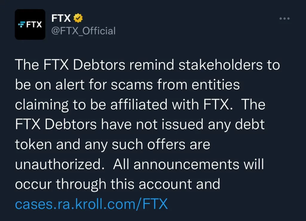FTX Borsası Token Uyarısı Yaptı: “Bizimle Bağlantısı Yok” 