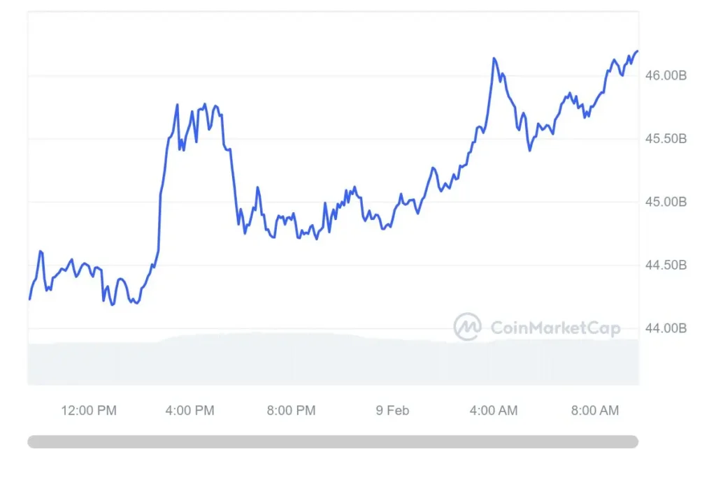 Solana 24 saatlik piyasa değeri tablosu. Kaynak: CoinMarketCap