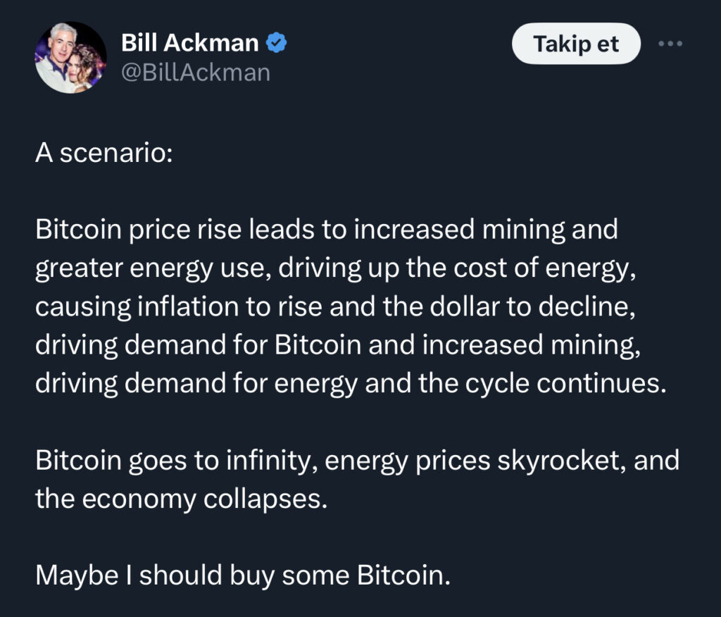 Milyarder Bill Ackman, Bitcoin Almayı Düşünüyor!