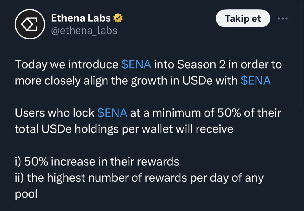 Ethena (ENA) Piyasa Değeri 2 Milyar Dolara Yaklaşıyor: Sonraki Hedef 2 Dolar mı?