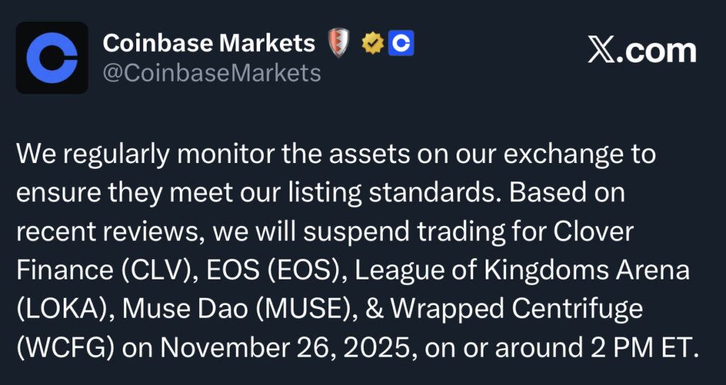 Coinbase Borsasından Gece Baskını: 5 Altcoini Delist Ediyor!